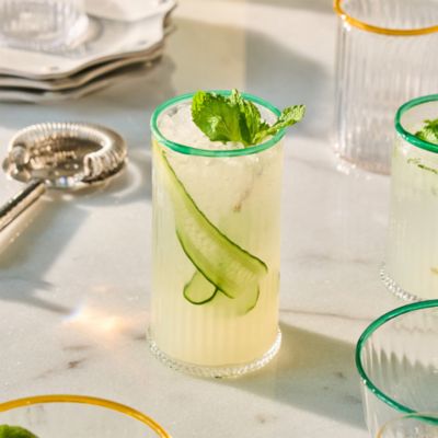 Nell Highball Glass, Watercress