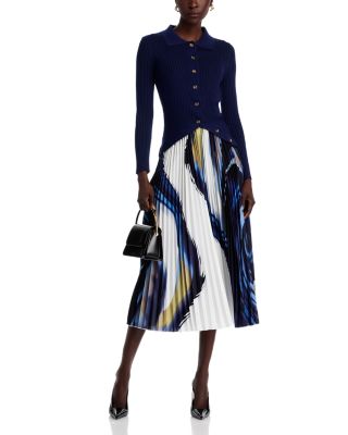 Printed Pleated Skirt