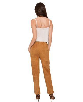 Denise Upcycled Suede Trousers