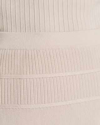 Ribbed Knit Midi Skirt