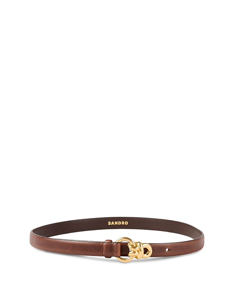 Sandro Women's Slim Leather Belt