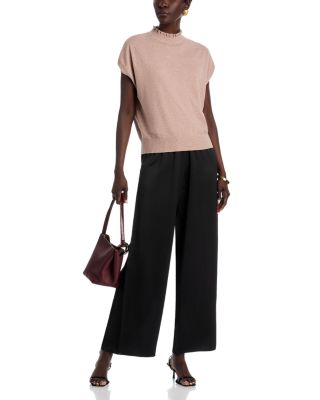 Ruffled Mock Neck Sweater