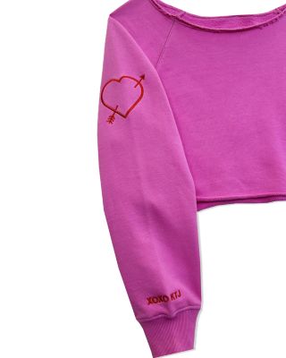 Girls' Shane Off Shoulder Cropped Sweatshirt - Big Kid