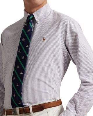 Classic Fit Striped Oxford Shirt