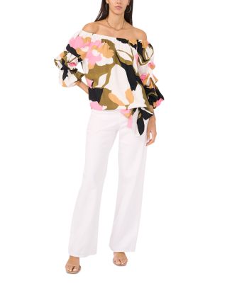 Printed Off-the-Shoulder Top