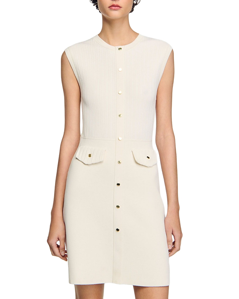 Sandro Rib Knit Short Dress