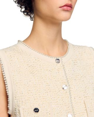 Decorative Tweed Waistcoat & Short Tweed Pleated Skirt