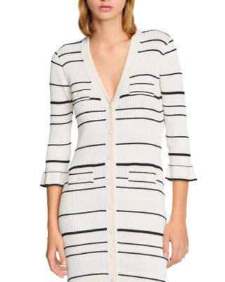 strapless open back dress The Rib-Knit Cap-Sleeve Midi Dress main image 1
