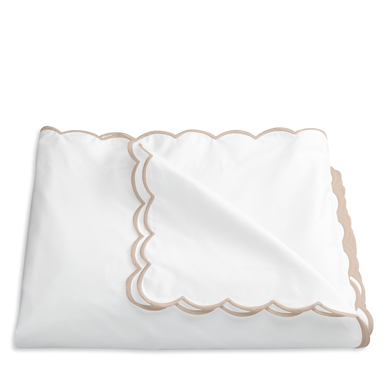 Matouk Dakota Percale Duvet Cover, Full/queen In Champagne