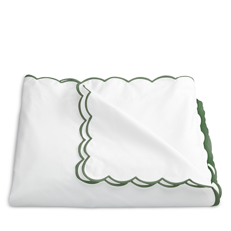 Matouk Dakota Percale Duvet Cover, Full/queen In Palm