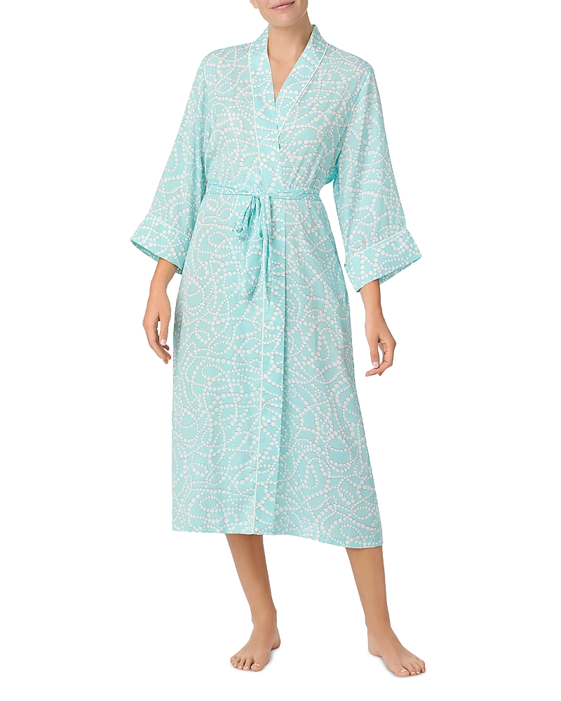 Kate Spade New York Charmeuse Wrap Robe In String Of Pearls