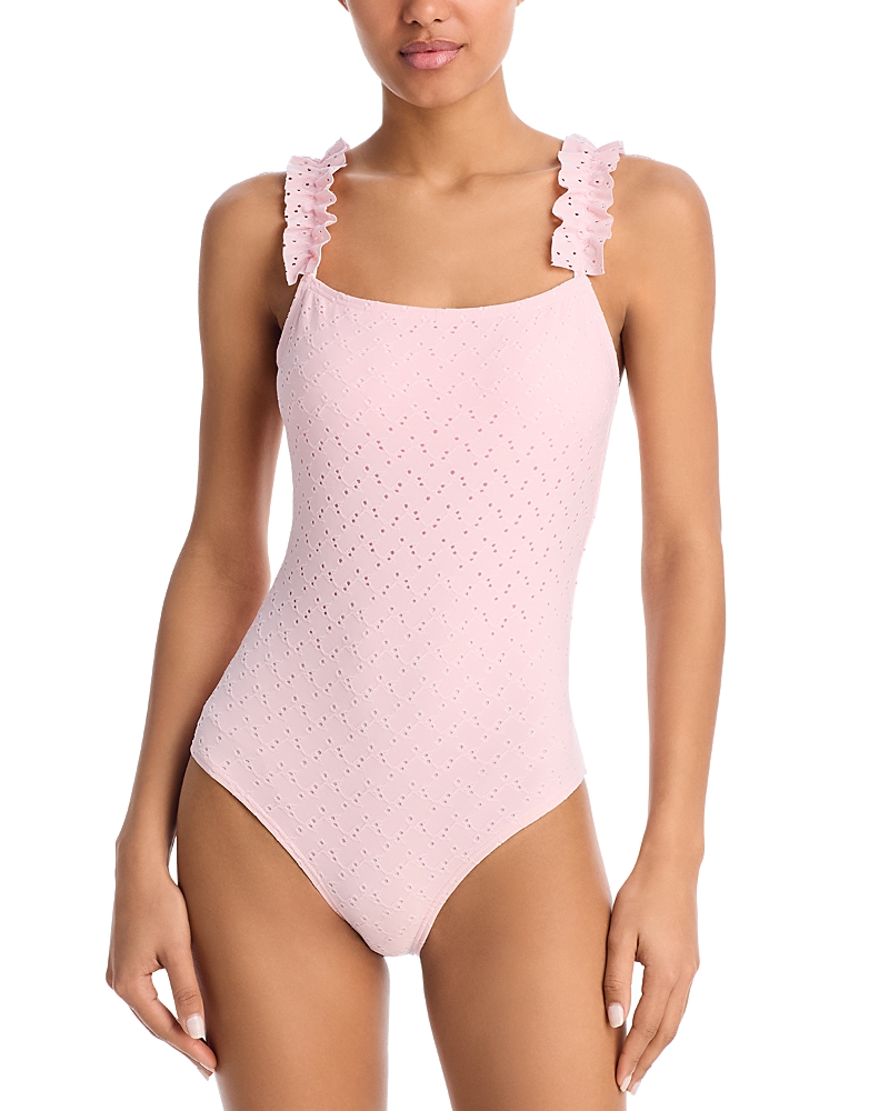 AQUA RUFFLE STRAP ONE PIECE SWIMSUIT - EXCLUSIVE