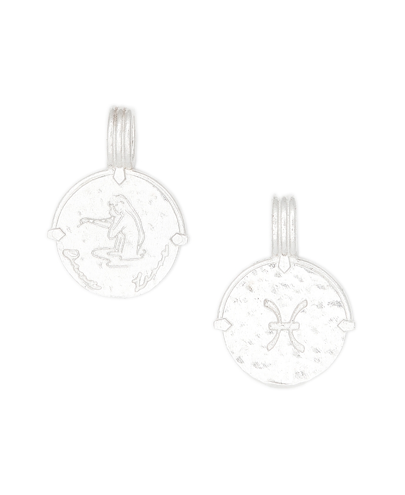 Deux Lions Jewelry Women's Zodiac Necklace In Silver In . Sterling Silver - Pisces