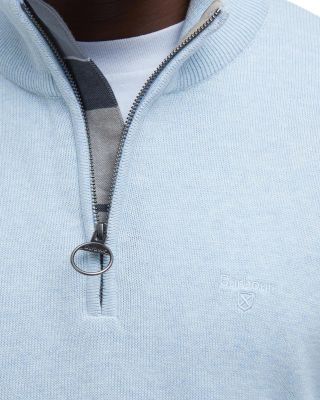 Cotton Half Zip Knitted Jumper