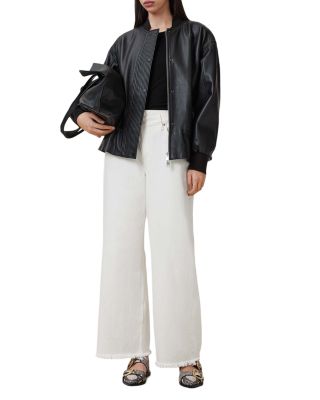 Aki High Rise Wide Leg Jeans in Chalk White