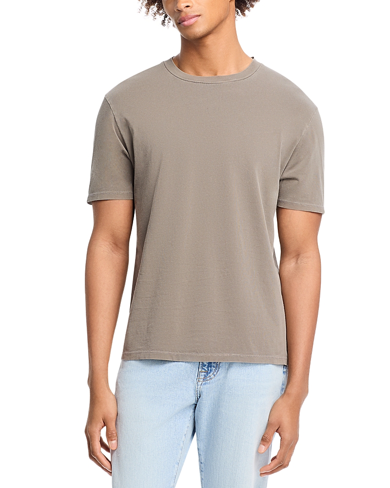 Frame Short Sleeve Light Cotton Tee Smoky Mocha In Brown