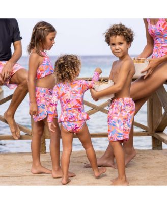 Girls' Blooming Sunset Sustainable Board Shorts - Little Kid, Big Kid