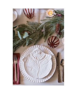 Pietra Natale Figural Santa Salad Plate