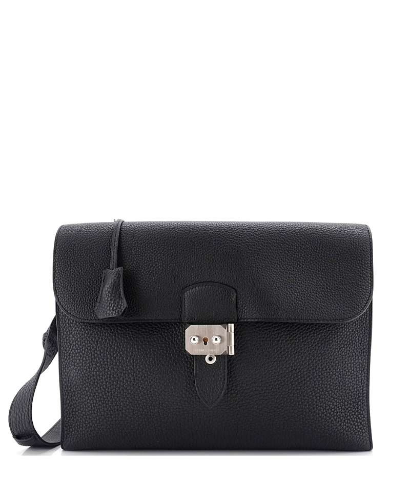 Pre-owned Pre-owned Hermes Hermes 29 Sac A Depeches Messenger Bag Togo In Black