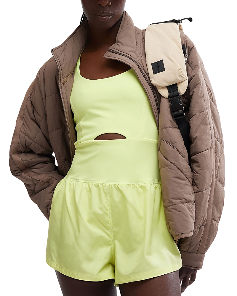 Free People Fp Movement Righteous Runsie Romper In Sour Citrus