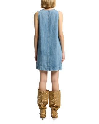 V Neck Denim Dress