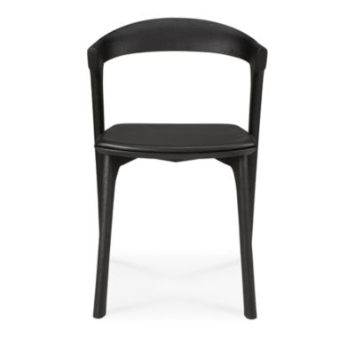 Bok Dining Chair, Oak Black with Black Leather