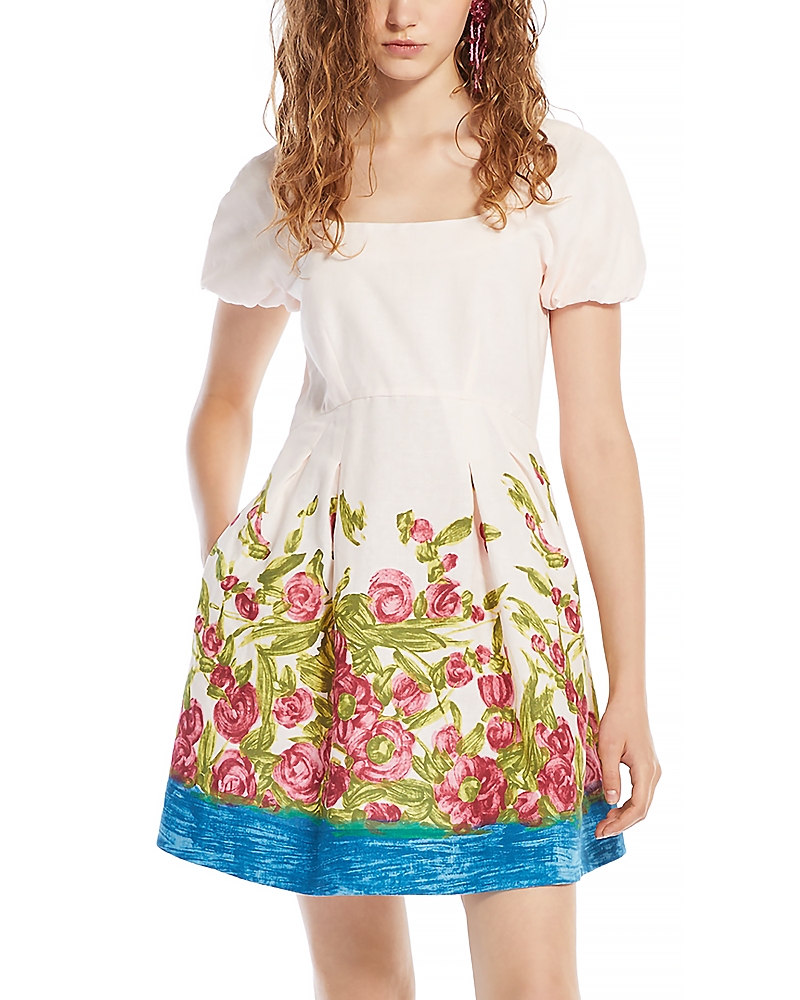Weekend Max Mara Signature Ebbro Puff Sleeve Mini Dress