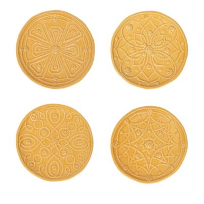 Jardins Du Monde Assorted Side/Cocktail Plates, Set of 4