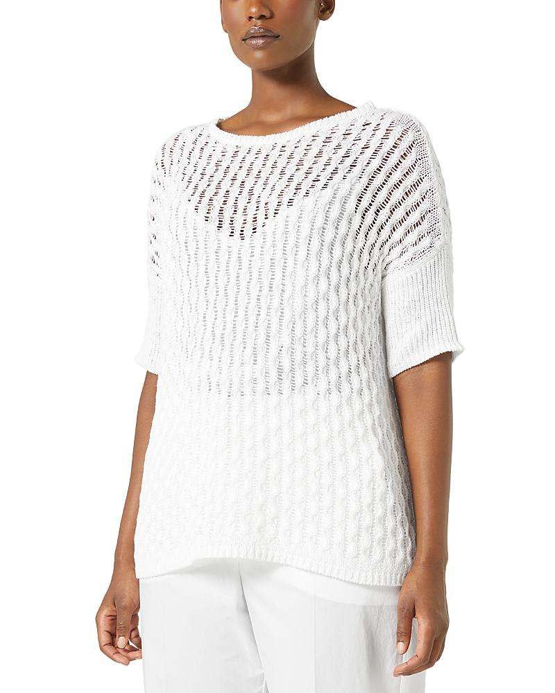 Marina Rinaldi Voyage 2a Uscita Giugno Sweater In Optical White
