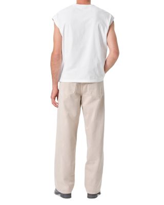 Fusion Relaxed Fit Wide Leg Jeans in Scone Tan