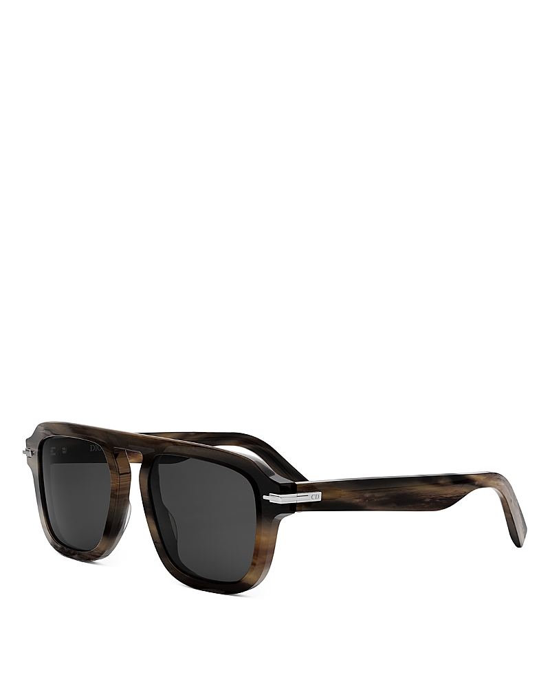 Dior Blacksuit Rectangular Sunglasses, 52mm In Brown