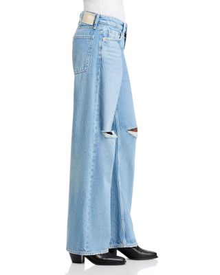 Logan Mid Rise Wide Leg Jeans in Ludlow