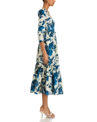 Blue Hill Linen Midi Dress