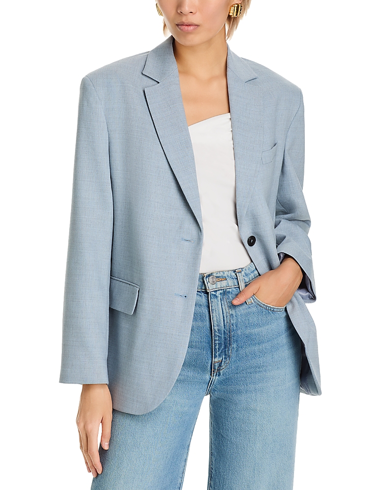 Anine Bing Quinn Blazer In Steel Blue
