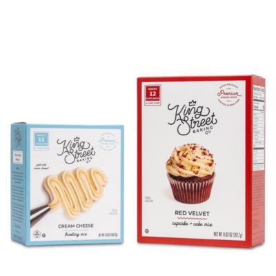 King Street Baking Co - Red Velvet Cupcake & Cake Mix/Cream Cheese Frosting Mix Bundle