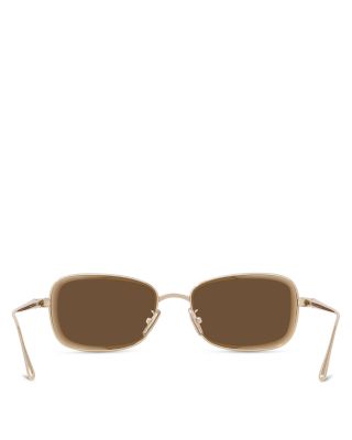 Metal Anagram Geometric Sunglasses, 54mm
