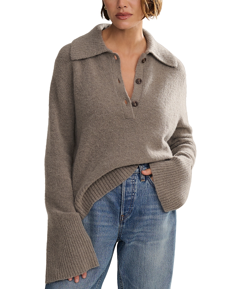Jenni Kayne Stevie Cashmere Blend Polo Sweater