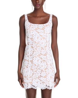Lace Square Neck Mini Dress