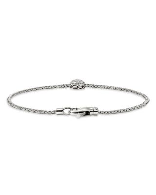 Sterling Silver JH Essentials Diamond Pav&eacute; Disc Chain Bracelet