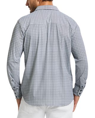 Gresham Printed Long Sleeve Button Front Shirt