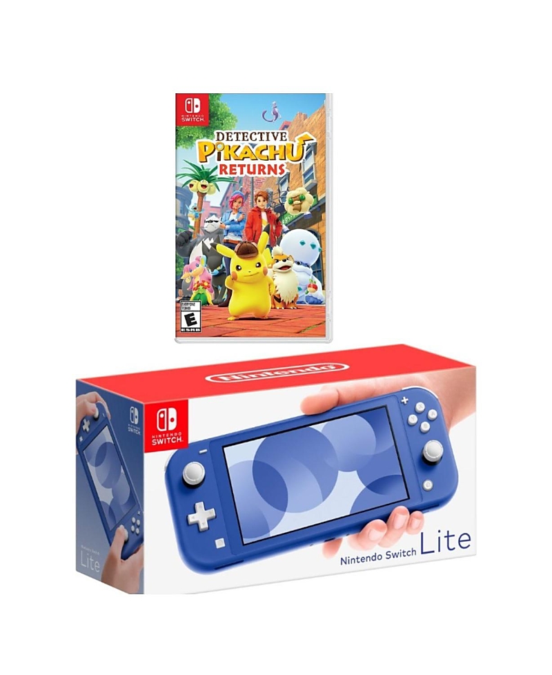 Nintendo Switch Lite Blue Bundle with Detective Pikachu Returns Game