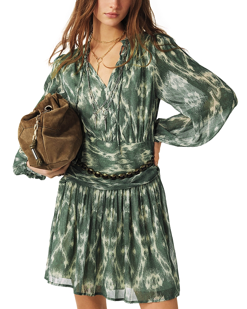 ba & sh Minthe Tie Neck Dress