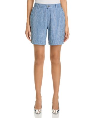 Chambray Rhinestone Shorts