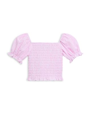 Girls' Marlee Smocked Floral Puff Sleeve Top - Big Kid