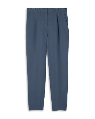 Ankle Pleated Linen and Silk Pants