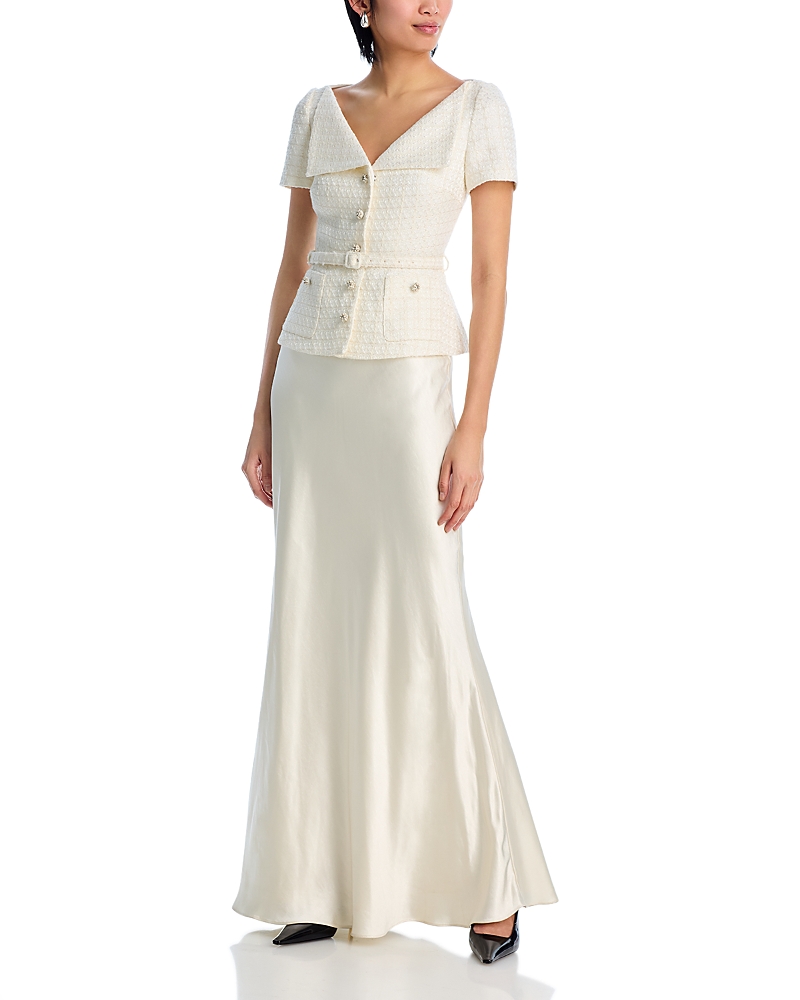 Self-Portrait Boucle Tailored Gown