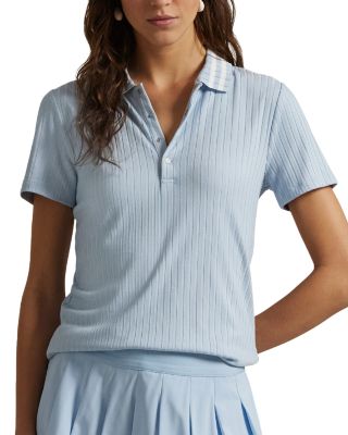 Slim Fit Ribbed Polo Shirt