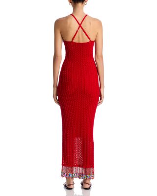 Ali Beads Red Dress Swim Cover-Up - Exclusive