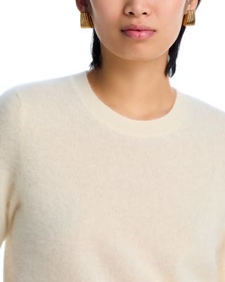 100% Cashmere Brushed Short Sleeve Sweater – Exclusive