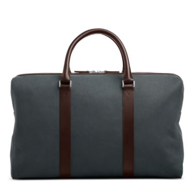 Compact Leather Weekender Bag